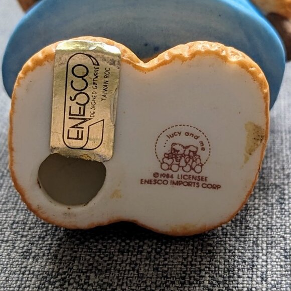 Bear Figurine Enesco Teddy Carpenter Lucy Rigg (Lucy and Me) 1984 Vintage - Picture 3 of 3